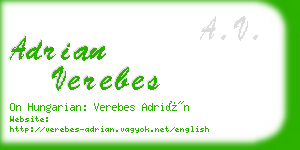 adrian verebes business card